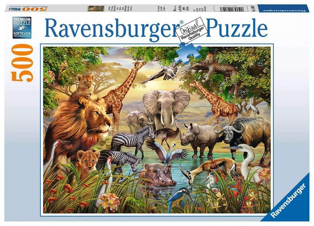 Ravensburger Puzzle 14809 - Am Wasserloch - 500 Teile