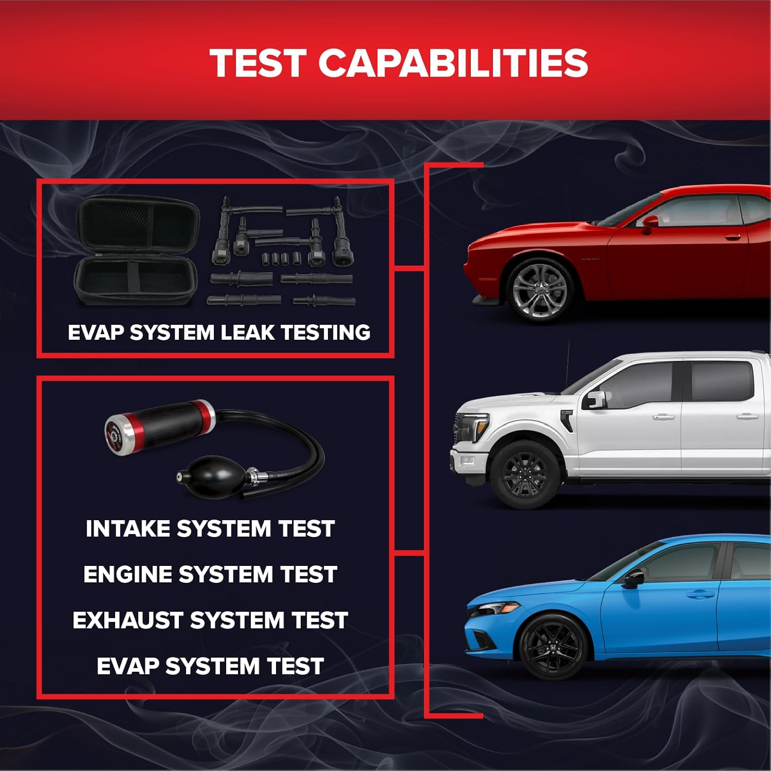 Redline Detection 96-0240 General Repair EVAP Bundle Smoke Machine Adapter Kit for Visible Vapor Low Pressure Diagnostics Pinpoint EVAP leaks Faster and More accurately