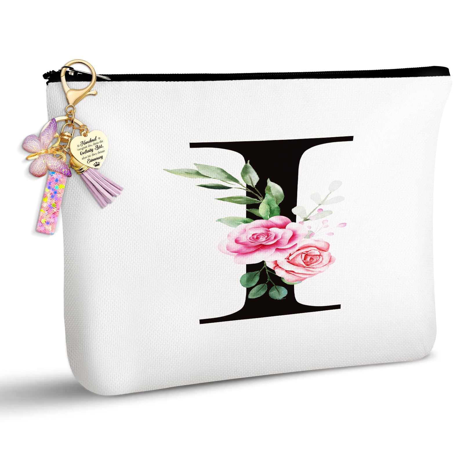 TUZELIYA Personalisierte Buchstaben A-Z Kosmetiktasche Geschenk für Frauen - Geburtstagsgeschenke für Frauen, Mädchen, Mütter, Beste Freundinnen und Brautjungfern