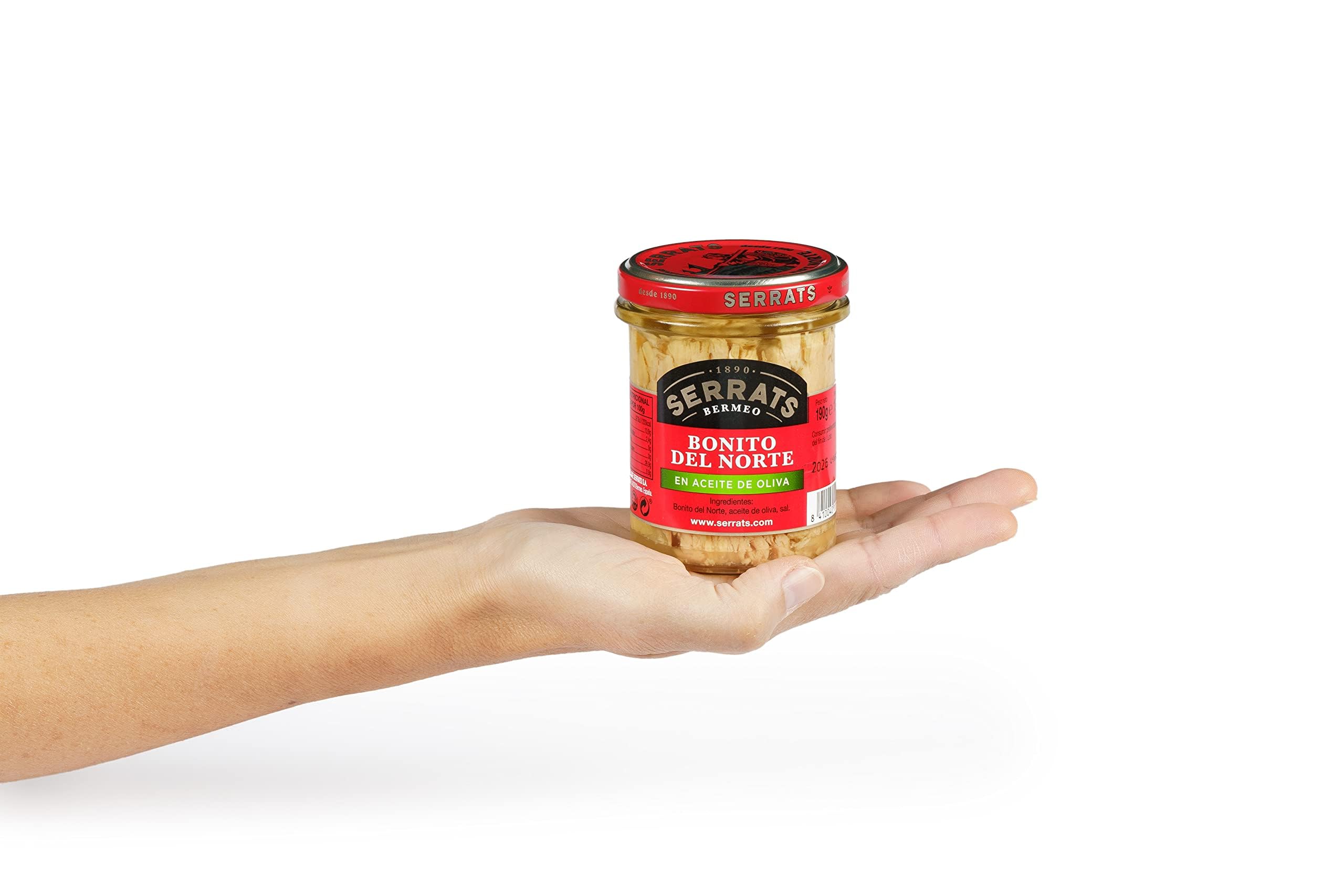 CONSERVAS SERRATS - Tonno Bianco del Cantabrico in Olio d'Oliva - 6 Vasetti x 190g (Totale: 1140g) - Lavorazione Artigianale dal 1890 - Senza Glutine - Ricco di Omega 3 – Premium