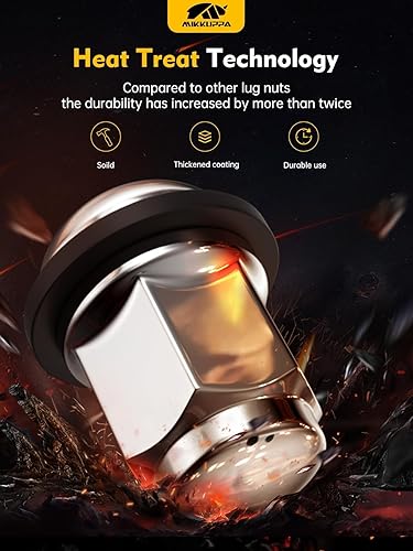 Vista 67 de MIKKUPPA Tuercas de rueda M12x1.5, repuesto para Jeep Compass 2006-2017, Patriot 2007-2017, Chevy Cruze 2010-2019, rueda Malibu Aftermarket Cromo
