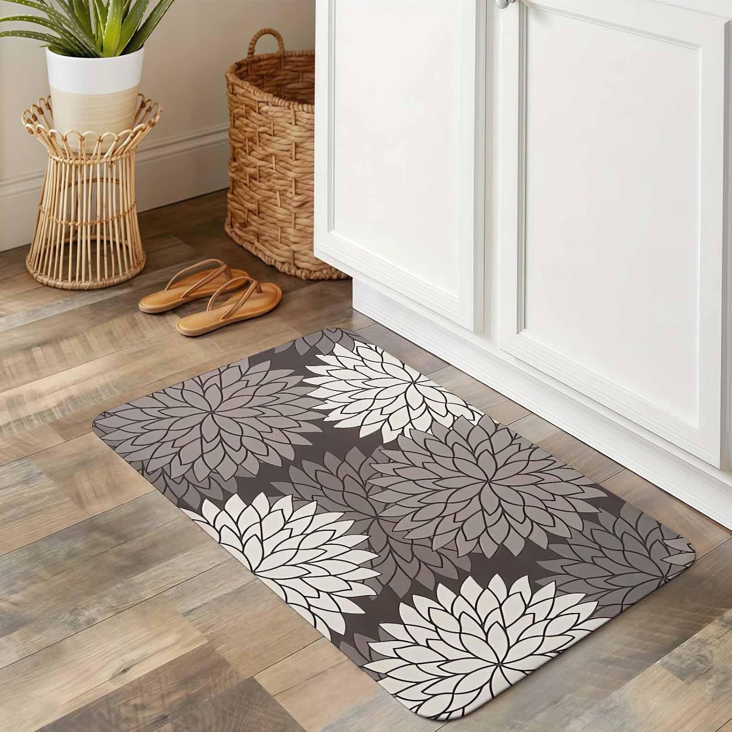 Kitchen Mats for Floor, Kitchen Rugs Non Slip Washable, Waterproof Anti Fatigue Mat, Comfort Standing Mat Runner Rug for Sink, Office, Laundry, Home, 48"x17"inch