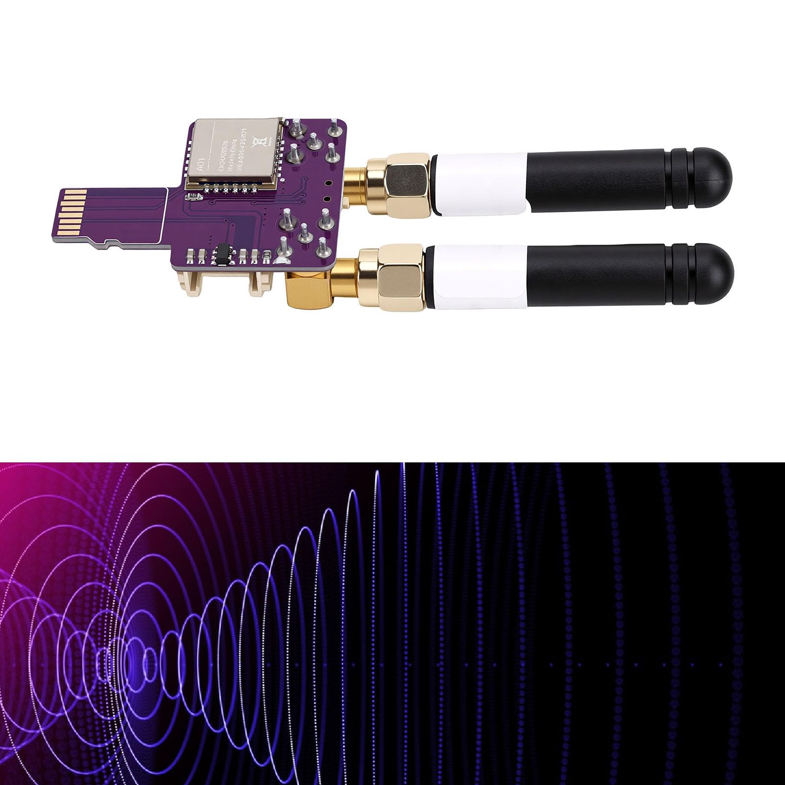 Modulo RF Dual Band, Scheda Wireless 2 in 1 con Interfaccia SPI | Design a doppio chip CC1101 e NRF24L01, interfaccia SPI standard, copertura a doppia banda, per spaziatura dei pin