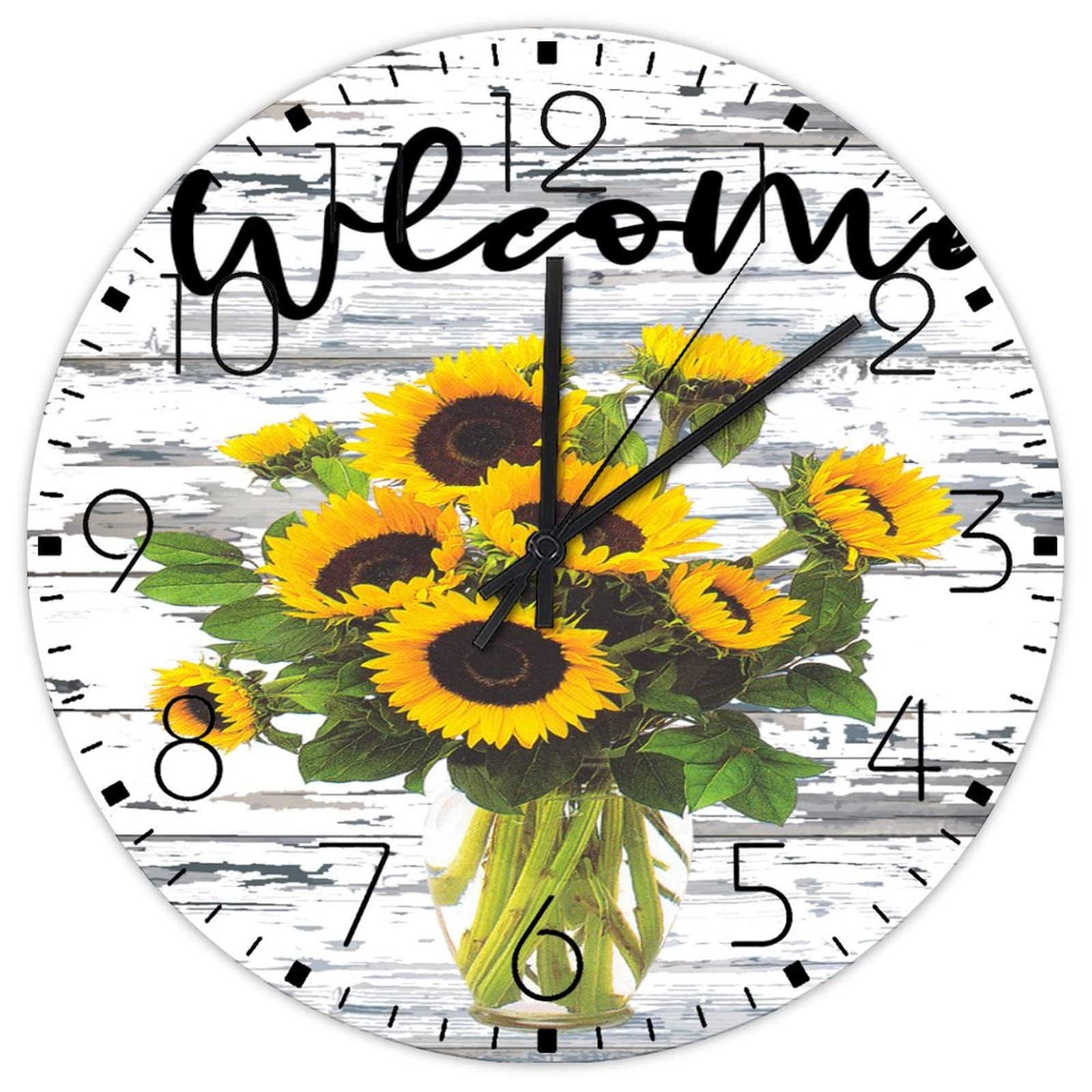 Horloge murale silencieuse sans tic-tac à grands chiffres lisibles de 30 cm
