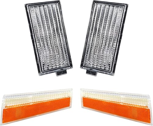 Miniatura 4 de STILEALUS Lente de lámpara de luz de marcador de giro frontal y lateral para GMC Caballero Ch-e-vro-let Malibu El Camino 1978-1979