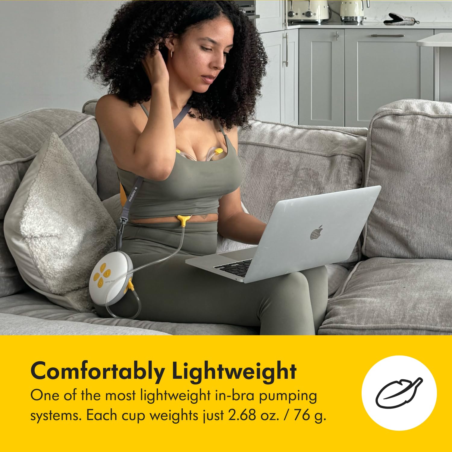 Medela Swing Maxi Hands-Free Double Electric Breast Pump, Easy and Intuitive Design for On-The-Go, Compatible with Medela Family App