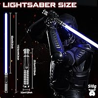 Vista 7 de Sable de luz de duelo, sables de luz con control de movimiento, 16 colores, 12 fuentes de sonido, sable de luz RGB, sables de luz recargables