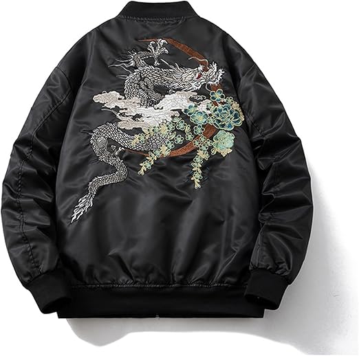 【希少レア】Y2K 刺繍 MA-1 スカジャン 龍 ドラゴン 黒 ミリタリー 希少レア】Y2K 刺繍 MA-1 スカジャン 龍 ドラゴン 黒 ミリタリー