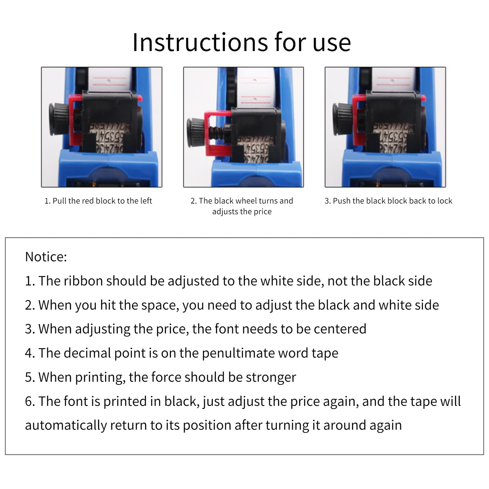 com : Walfront Manual Labeling Machine, Red 8 Digits