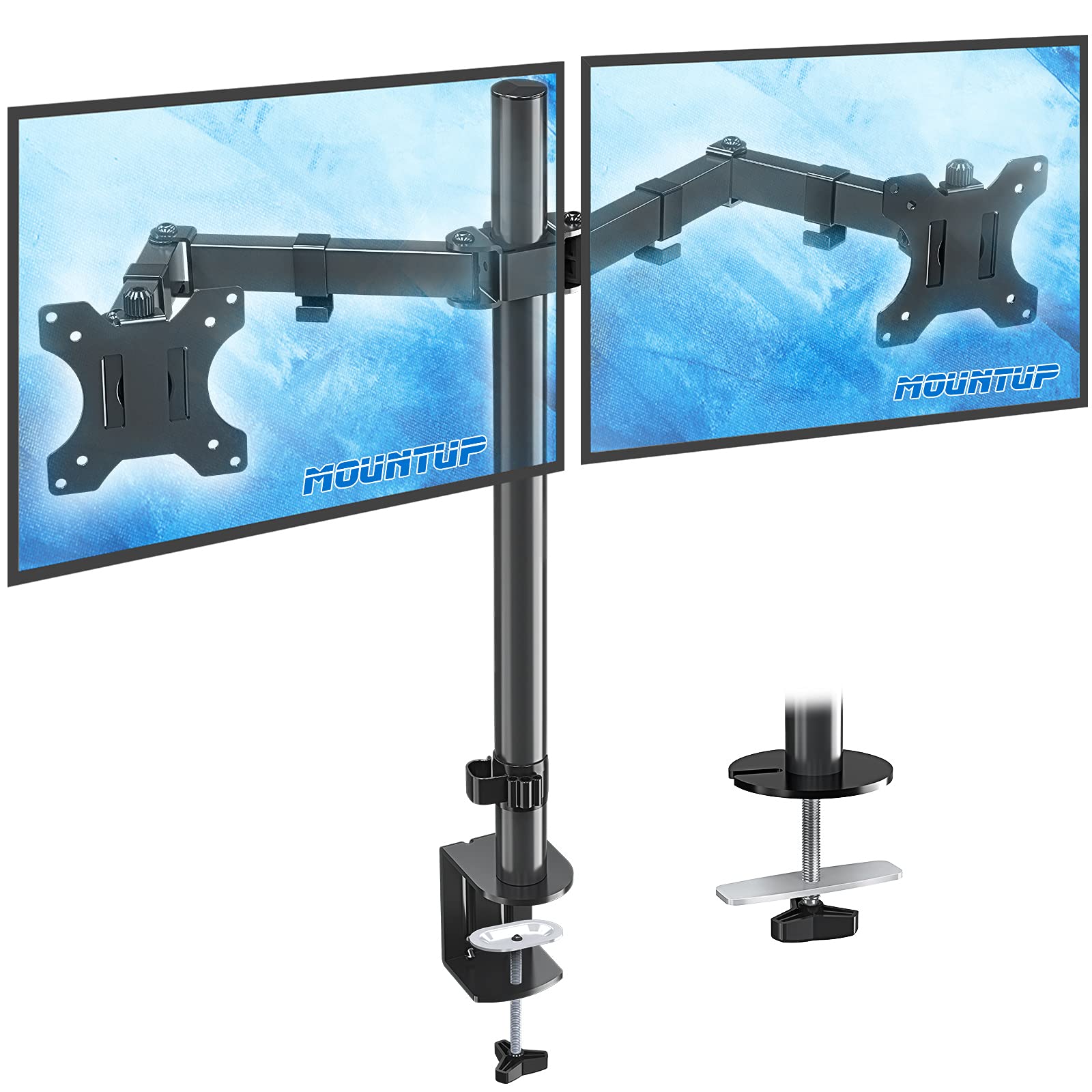 Buy MOUNTUP Dual Monitor Desk Mount Stand, Full Motion Computer Monitor