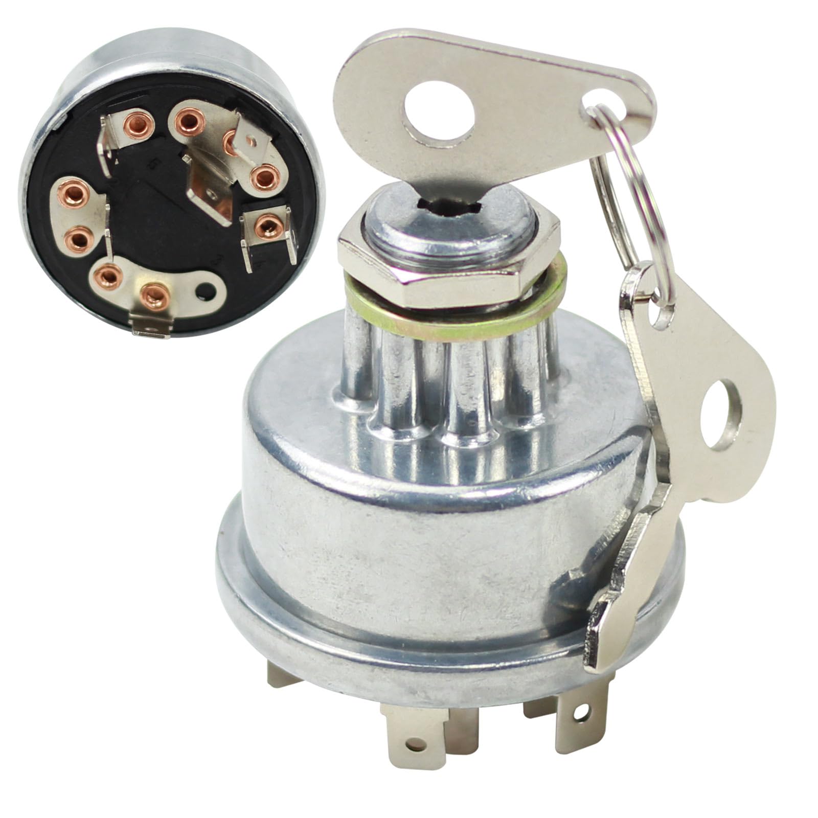 小*雪 E7NN11N501AB Ignition Key Switch Tractor Ignition Switch with 2