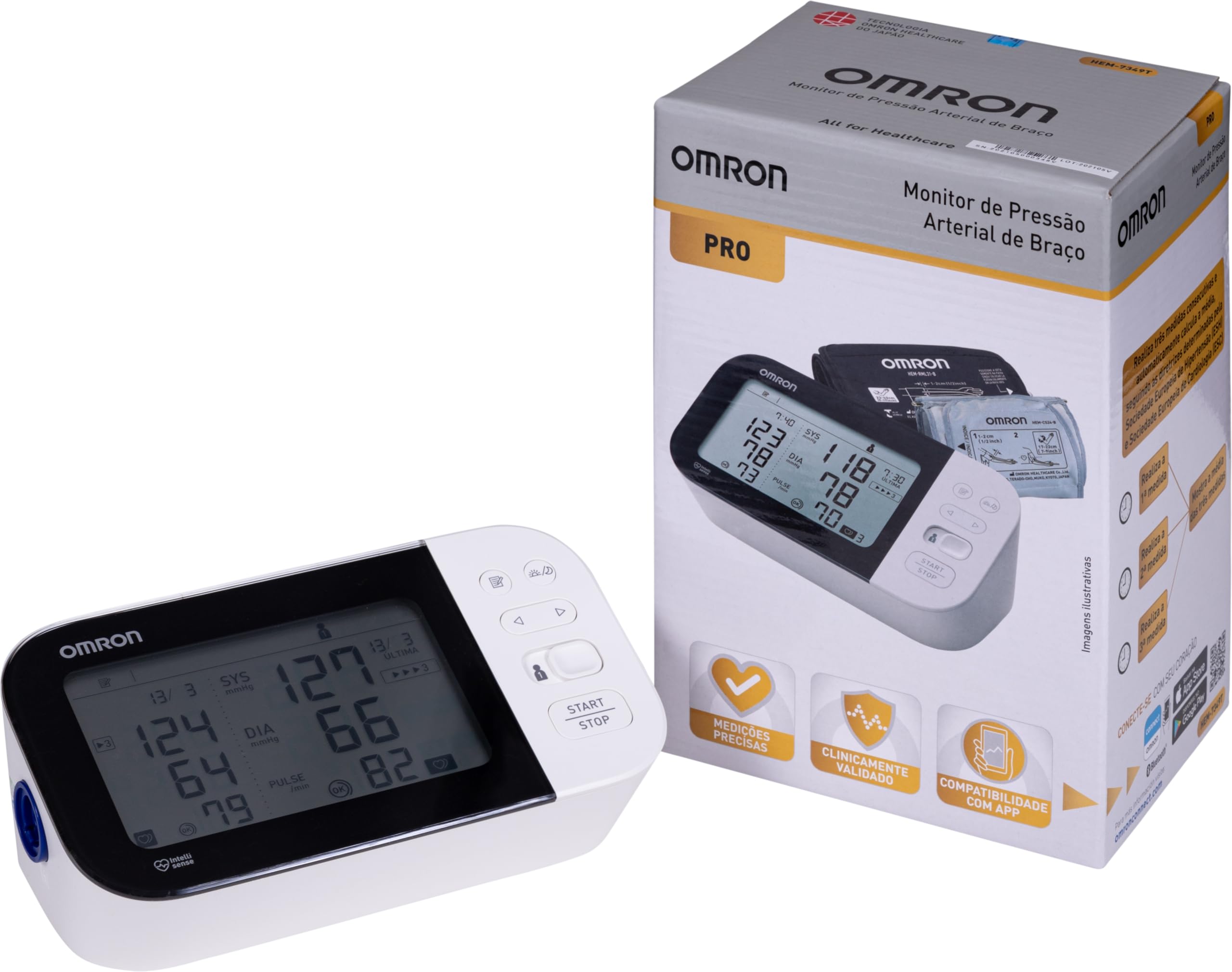 OMRON Monitor de Pressão Arterial de Braço Profissional TruRead