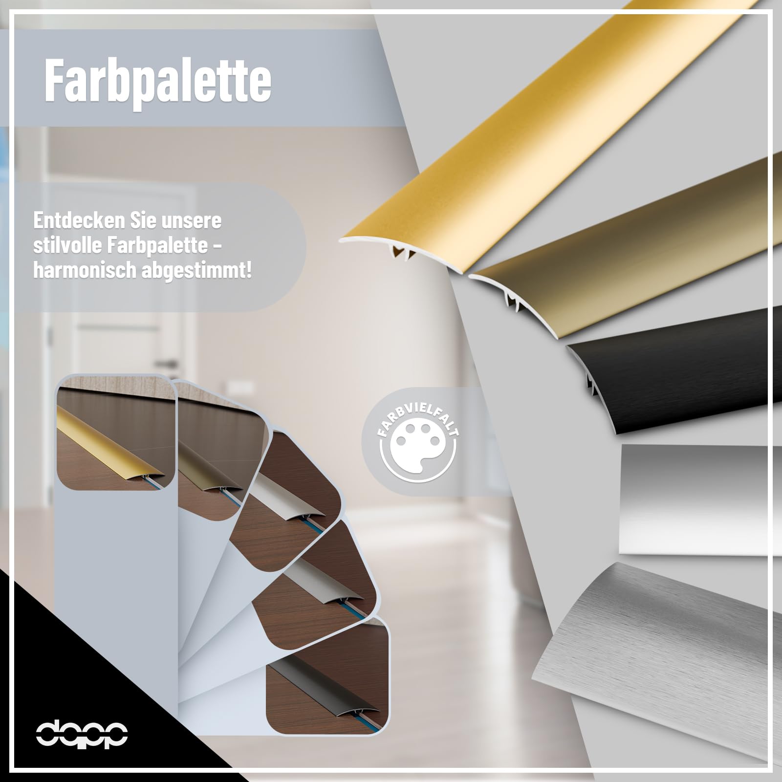 DQ-PP Aluminium overgangsprofiel – zilver – 30 mm – 93 cm – geboord incl. schroeven – deurlijst – voor vloerbedekking, laminaat, vinyl – windscherm – 0,93 m overgangslijst