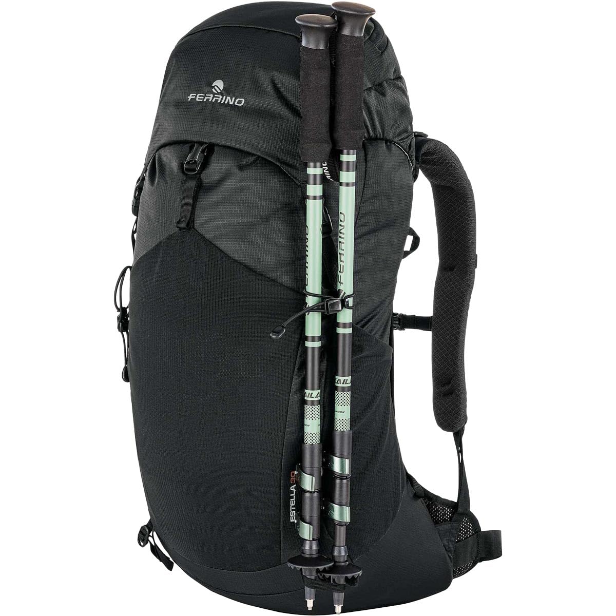 Ferrino estella 40 75756QCC colore nero zaino 40L leggero, comodo, ergonomico e capiente ideale per trekking, escursioni e viaggi. 40
