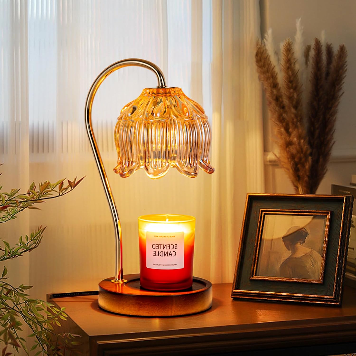 liibodi Candle Warmer Lamp,Electric Candle lamp,Glass Lamp