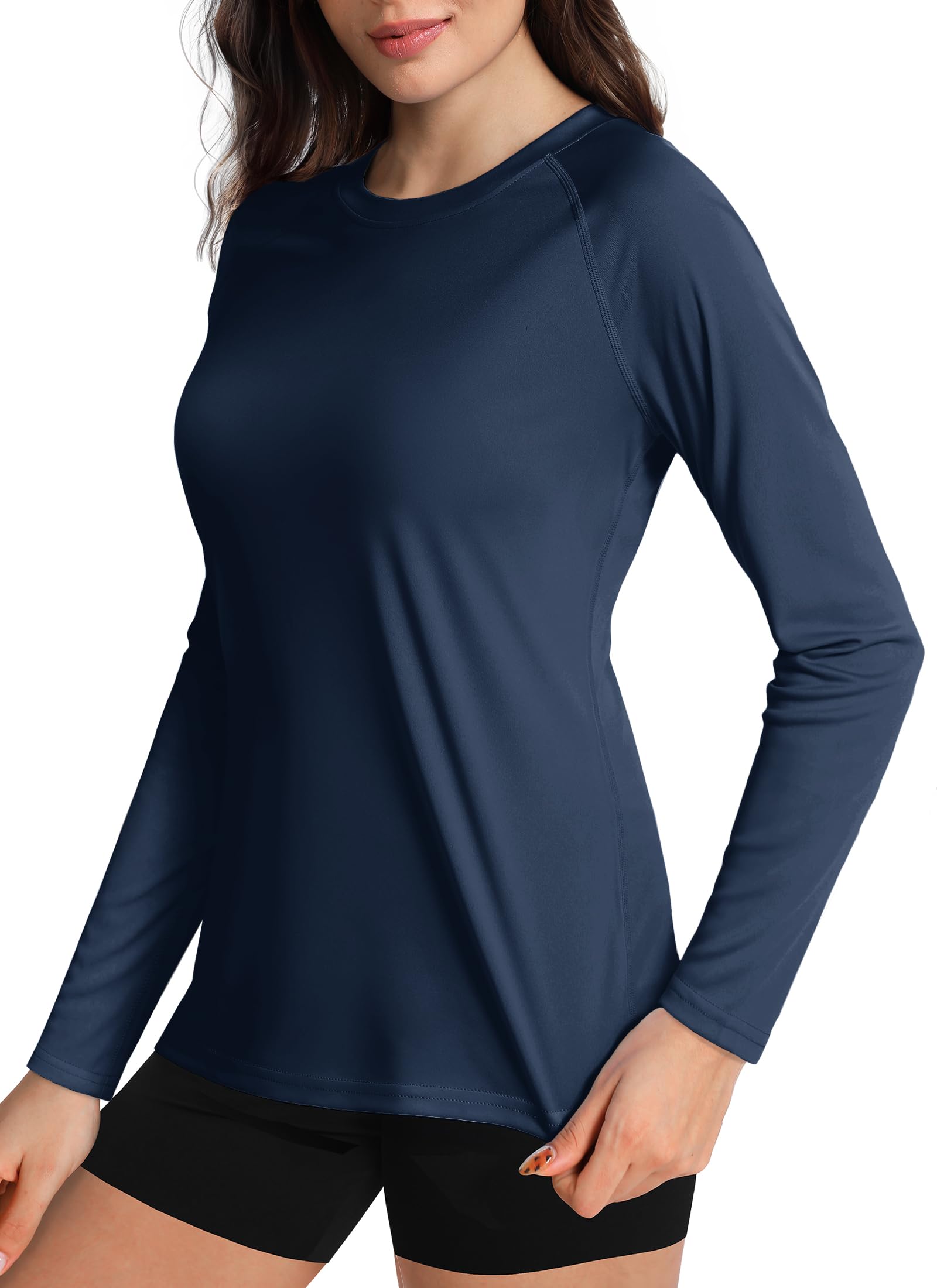 Boladeci Women's Sun Shirts UPF 50+ UV Protection Rash Guard Long Sleeve Swim Shirts Quick Dry Lightweight Workout Tops