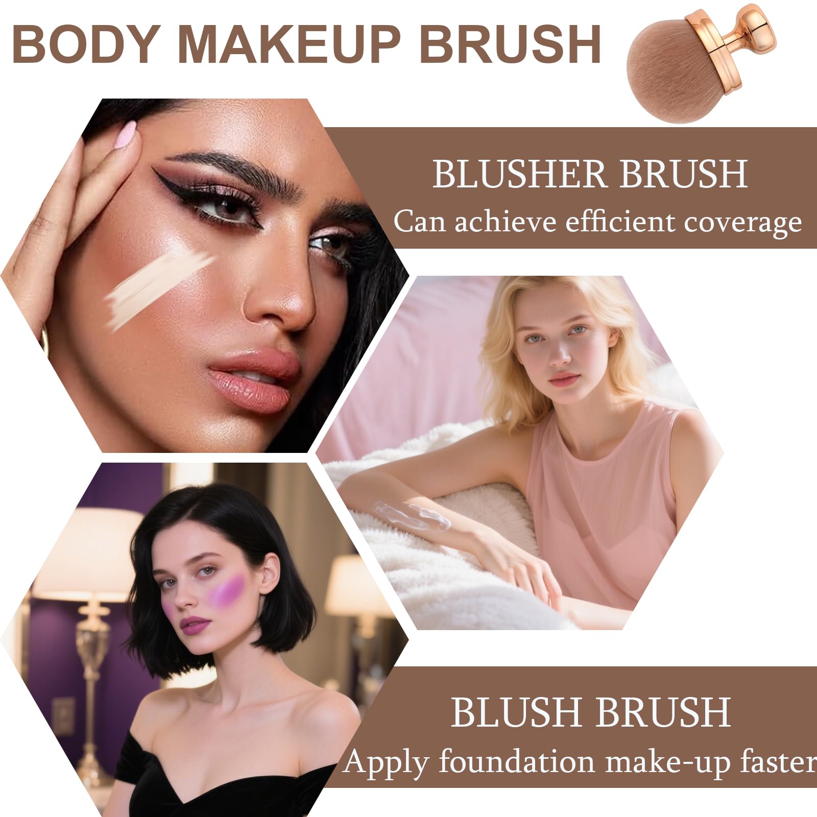 Extra Large Body Makeup Brushes - Image 4