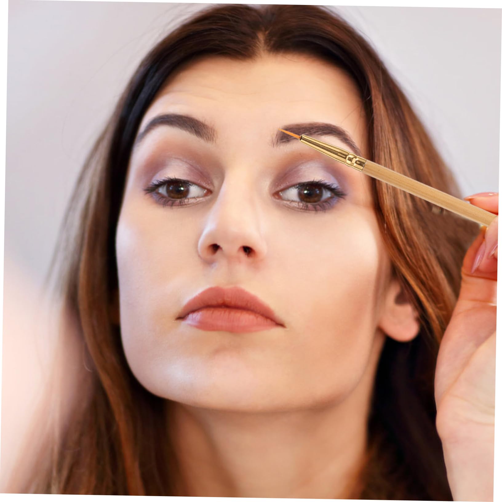 MUSISALY Straight Bent Angled Brush Kit Double-ended Eye Liner Brush for Cat Eye