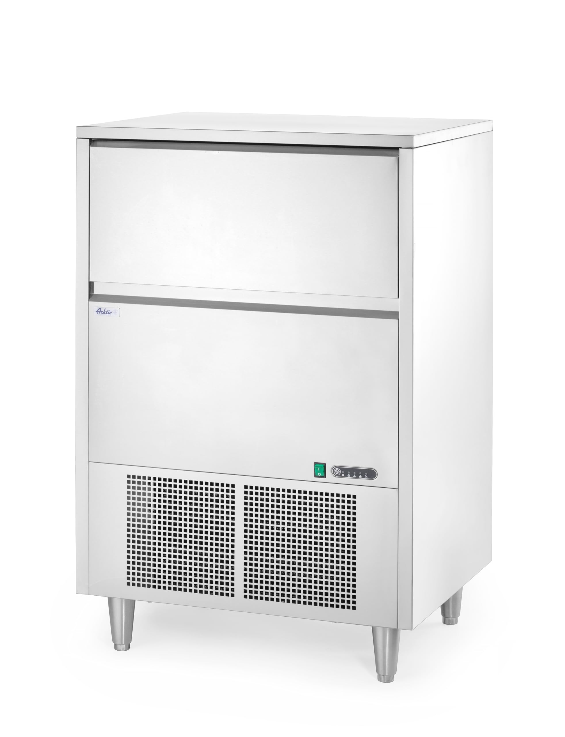 HENDI Máquina para Hacer Cubitos de Hielo, Arktic, Producción: 80kg/24h, Depósito: 42kg, Fabricador de Hielo, 230V/900W, 730x600x(H)1136mm, Acero Inoxidable