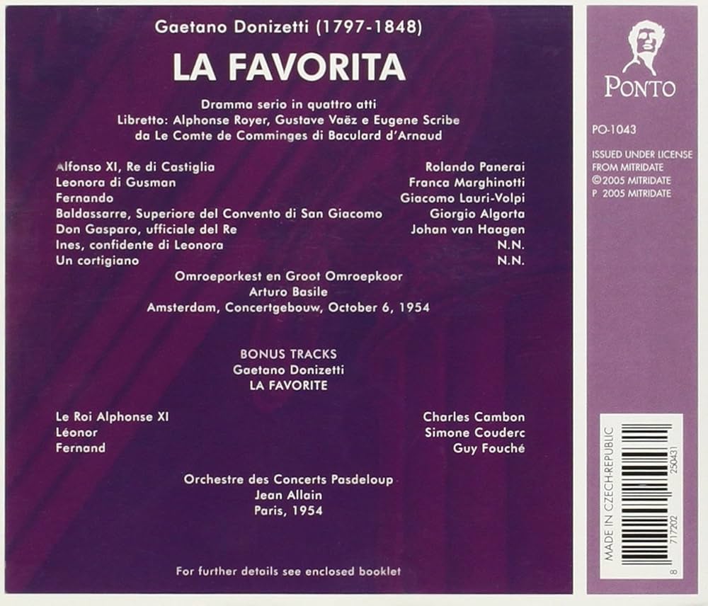 ドニゼッティ LA FAVORITE 楽譜 2冊セット ドニゼッティ LA FAVORITE 楽譜 2冊セット Amazon.co.jp: La