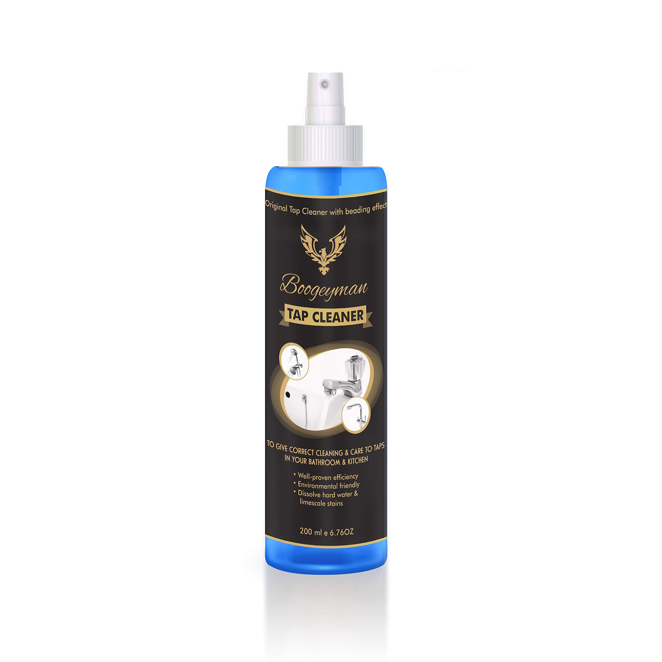 Boogeyman Tap Cleaner 200ml for Bathroom, Kitchen Tap and Shower | Faucet Cleaner Spray| Hard Water Spot Remover| (B084FHSZM5) Amazon Price History, Amazon Price Tracker