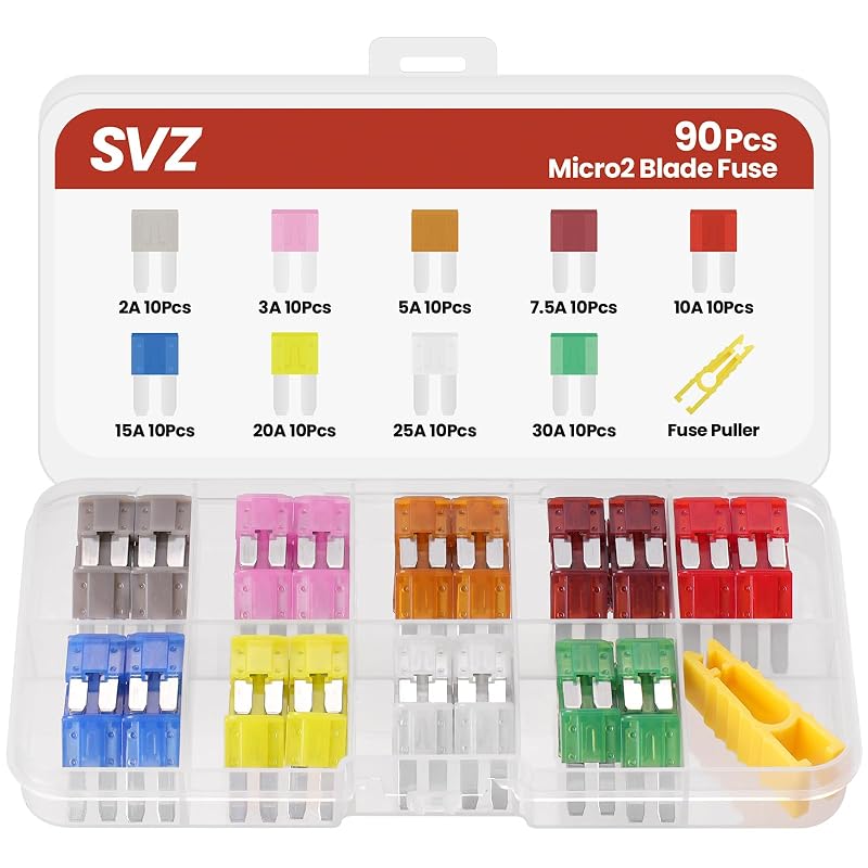 Kit de Fusíveis Automotivos Micro2 SVZ APT/ATR 32 V com Extrator – 90 unidades