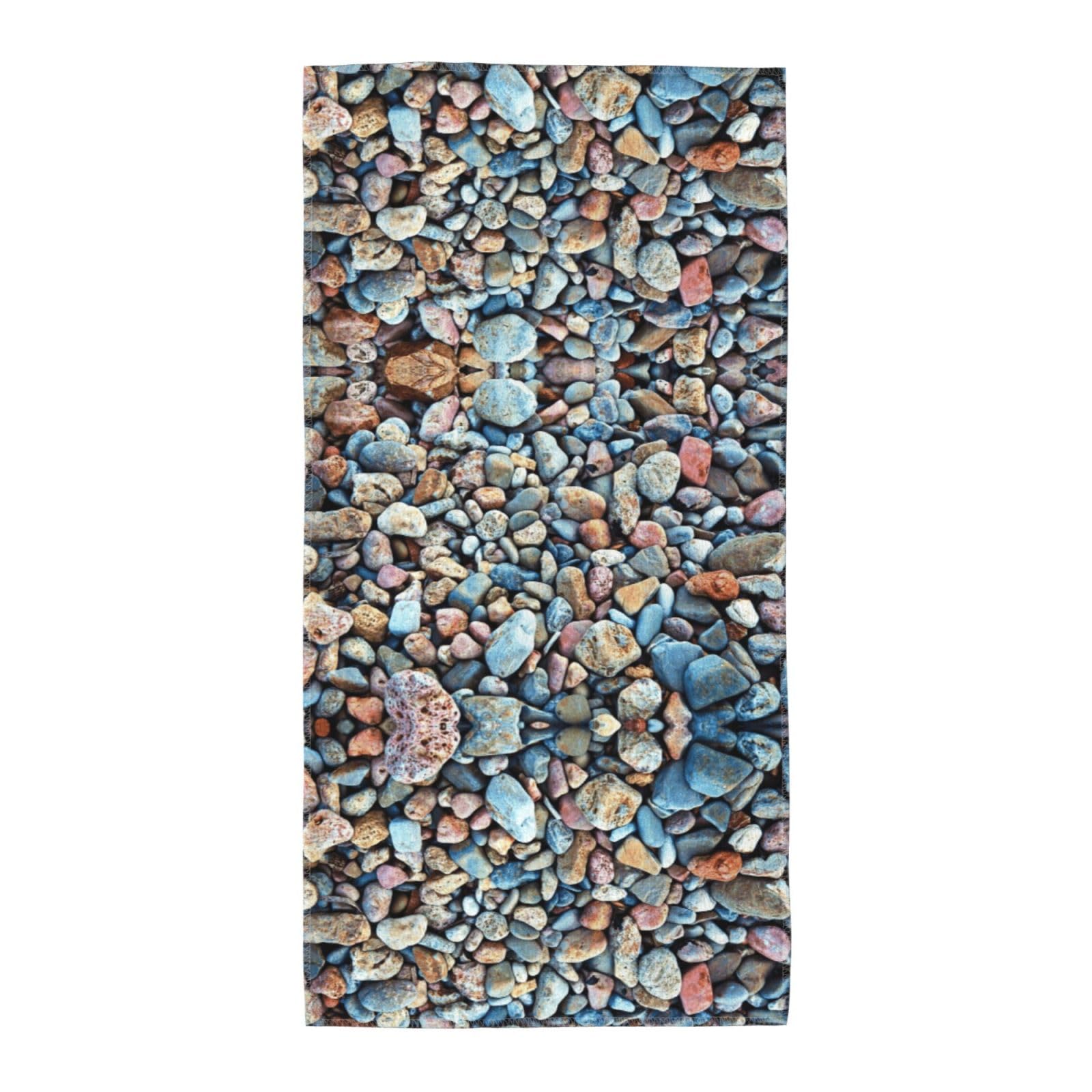 SDEGTHO Stone Pattern Fashion Printed Bath Towel High Water Absorption For Hiking Trip
