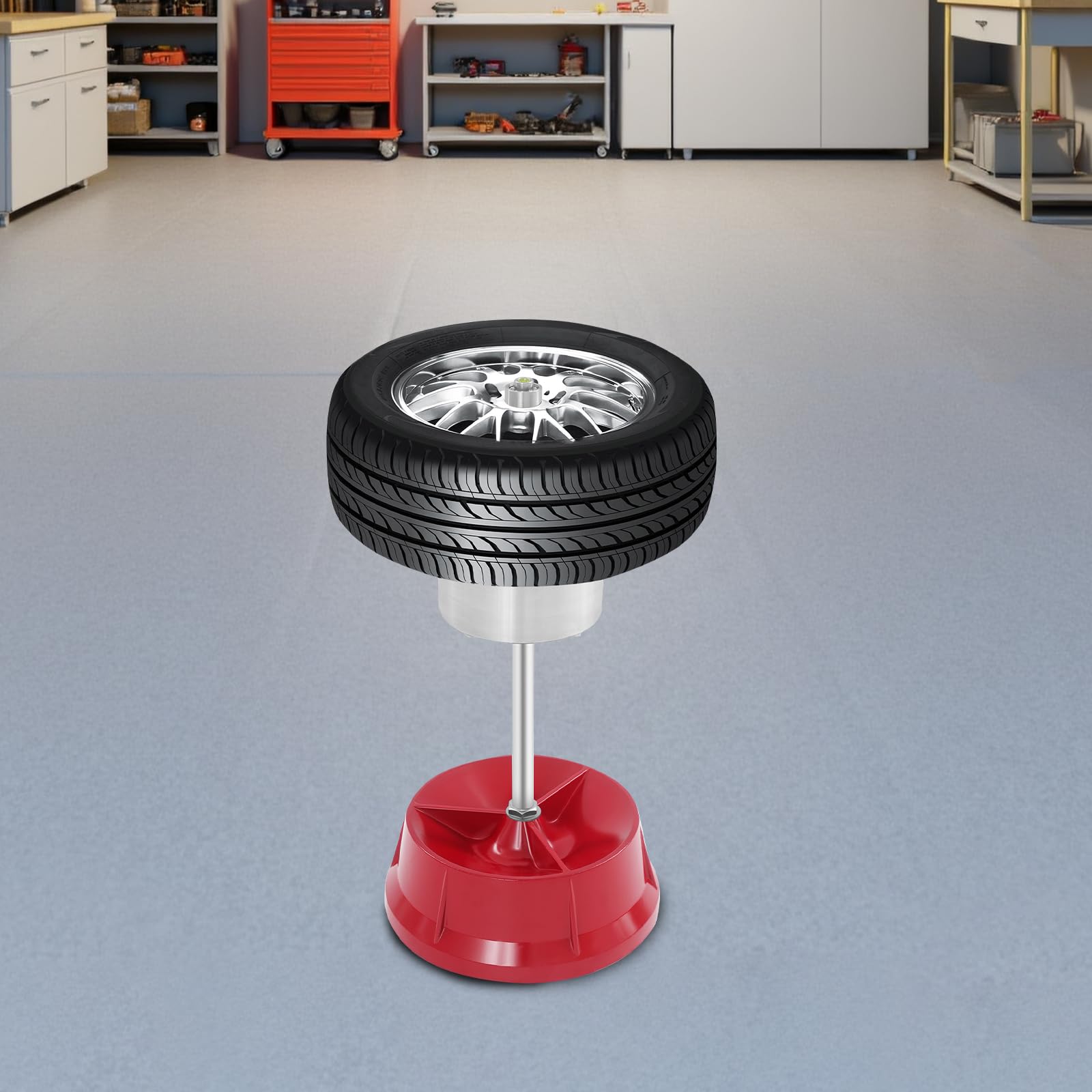 Equilibreuse de pneus pour voitures et camions - Appareil d'équilibrage des pneus en alliage d'aluminium portable - Outil de changement de pneu pour moyeux d'un diamètre de 1 à 4"