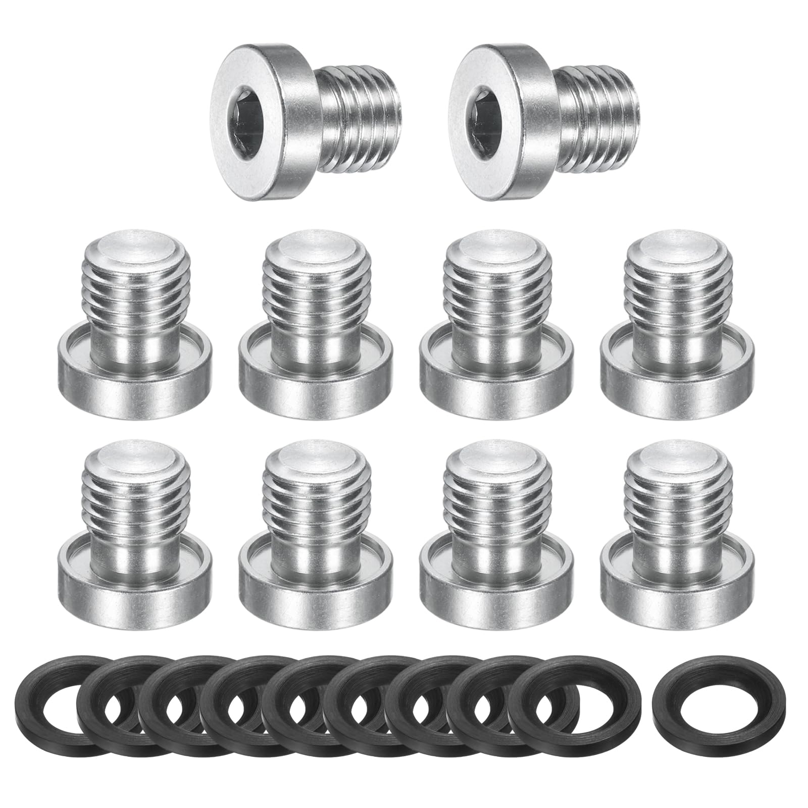 Bouchon M12 x 1.5 anti fuite en acier inoxydable pour réseau eau huile gaz 10 Pcs