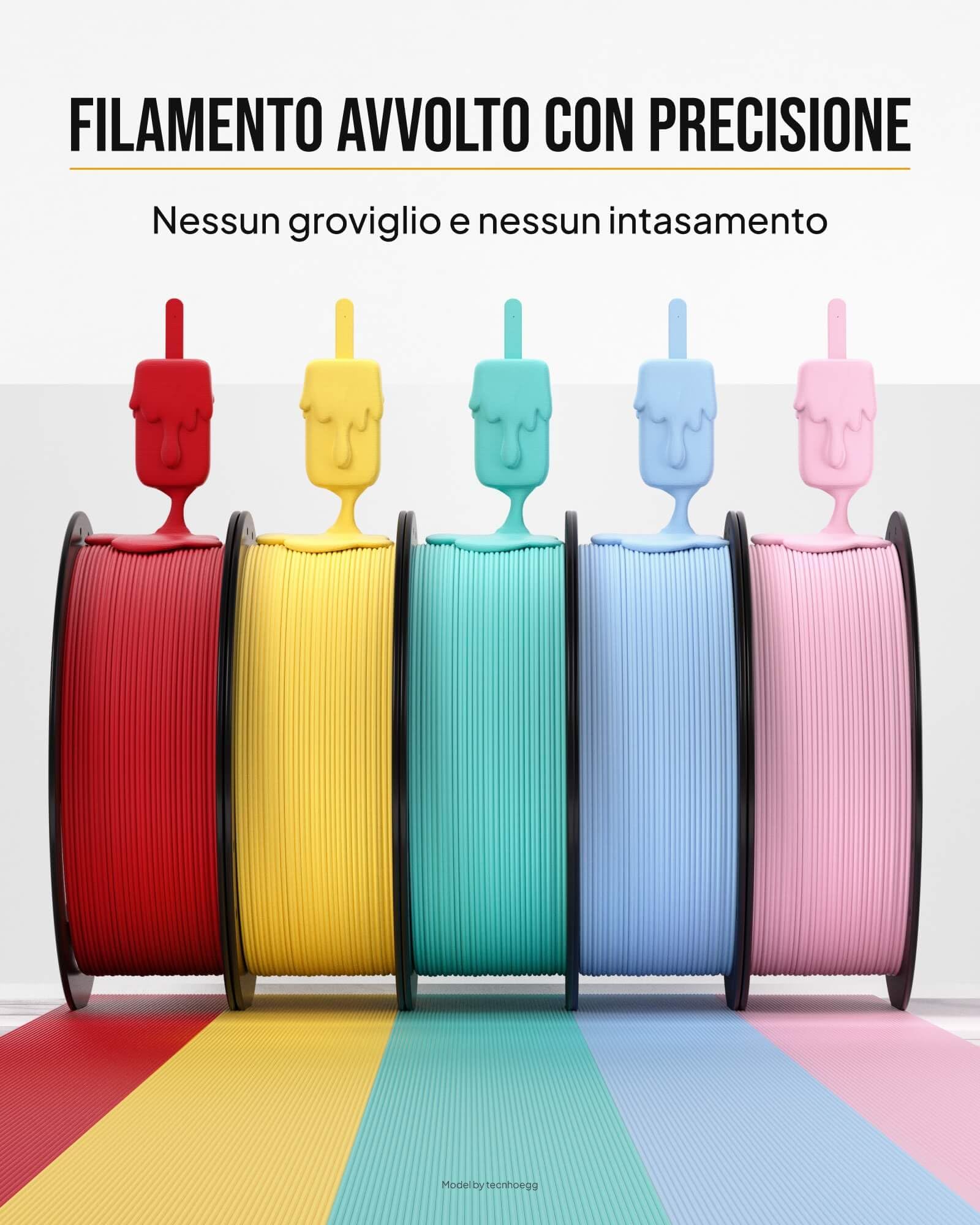 ELEGOO Filamento PLA Matte Bianco 1 KG, 1,75 mm Opaco PLA Filamento per Stampante 3D, Bobina da 1 kg, Adatto per Maggior Parte Delle Stampanti 3D FDM