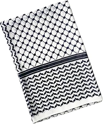 Palestine Scarf Arabic Keffiyeh, Palestine Hijab Scarf for Women, Chiffon Scarf Palestine Keffiyeh, Islamic Long Scarves, Long Arabic Wrap, Palestinian Scarf for Men Women 70 x 180 cm