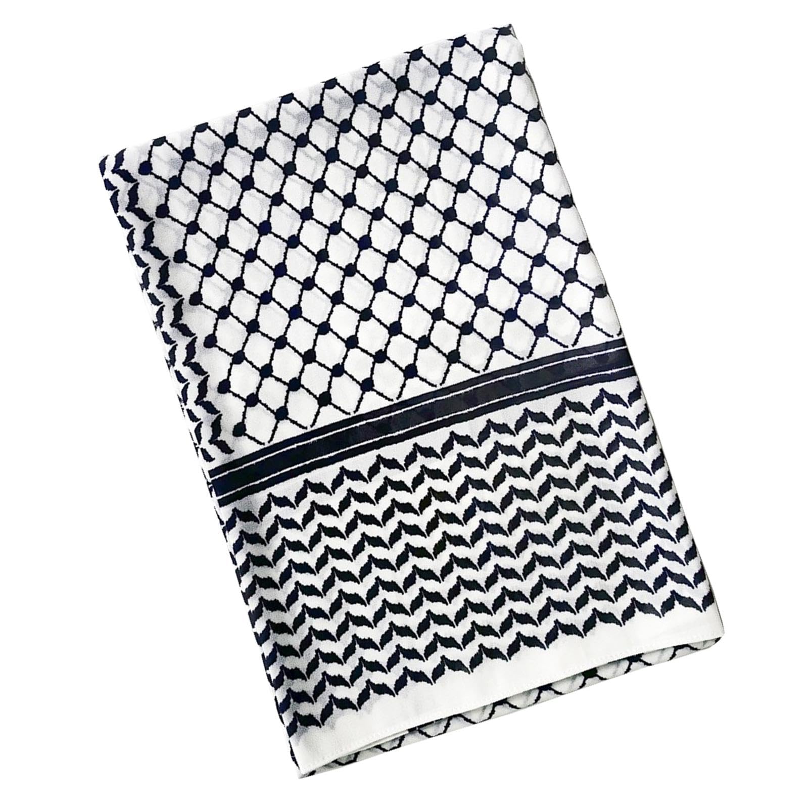 [Crepfic] パレスチナ スカーフ アラビア語 クーフィーヤ アラビア語 クーフィーヤ ソフト ヒジャブ バンダナ 180x70cm パレスチナ スカーフ ヒジャブ バンダナ シフォン ヘッドラップ イスラム ロングスカーフ 女性用