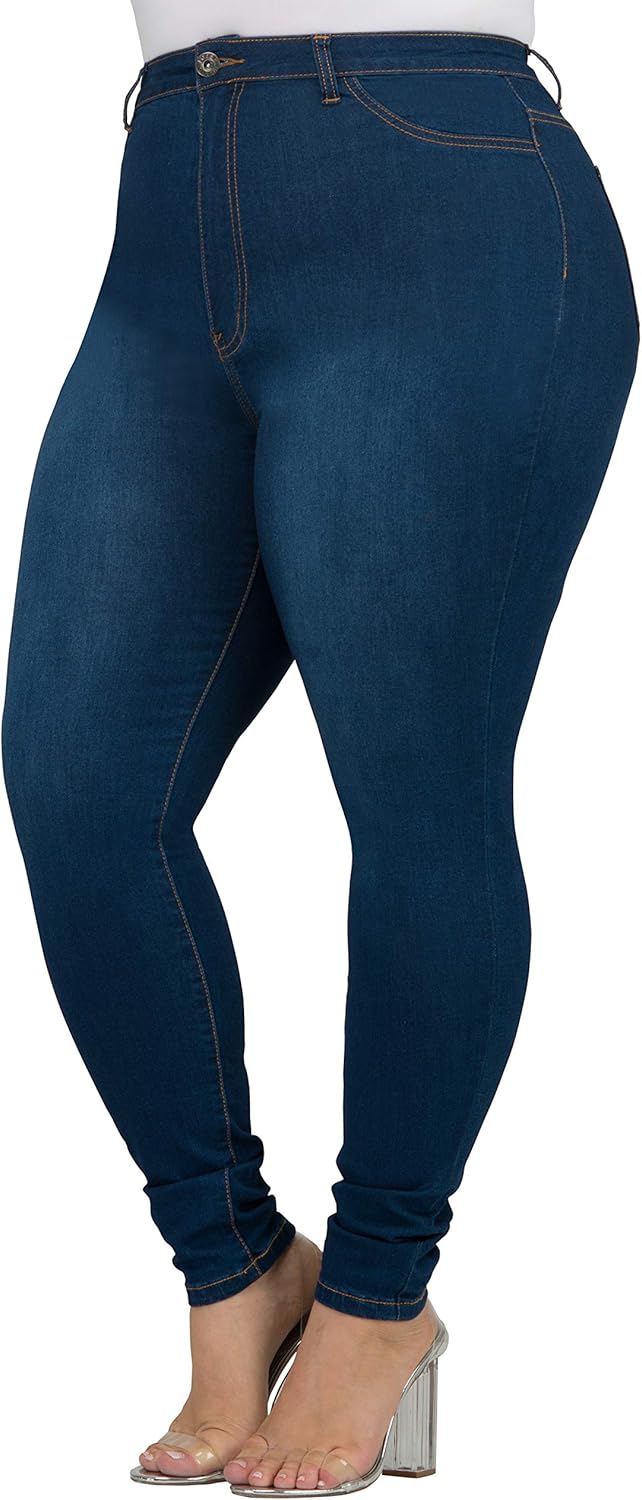 LOVER BRAND FASHION High Waisted Women Petite-Plus Size (1XL-4XL) Stretch Colored Jeans Pants