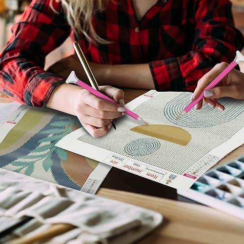 Miniatura 4 de Yeaqee Juego de 4 piezas de arte de diamantes, pintura de bricolaje para adultos, decoración estética de diamantes, decoración de habitación, lindas