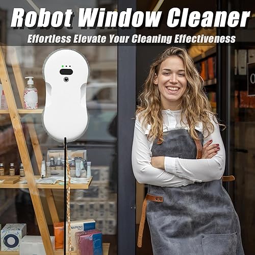 Miniatura 6 de Robot de limpieza de ventanas Robot limpiador de ventanas ultra delgado equipado con rociadores de agua dobles y detección inteligente de bordes