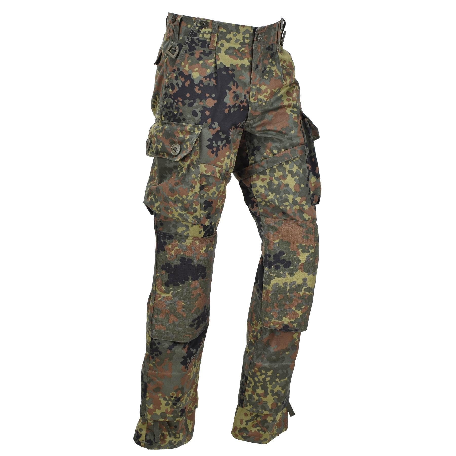 Militar Leo Kohler Sturdy Combat Pants ACU Reinforced Tactical Cargo Trousers Flecktarn Camouflage
