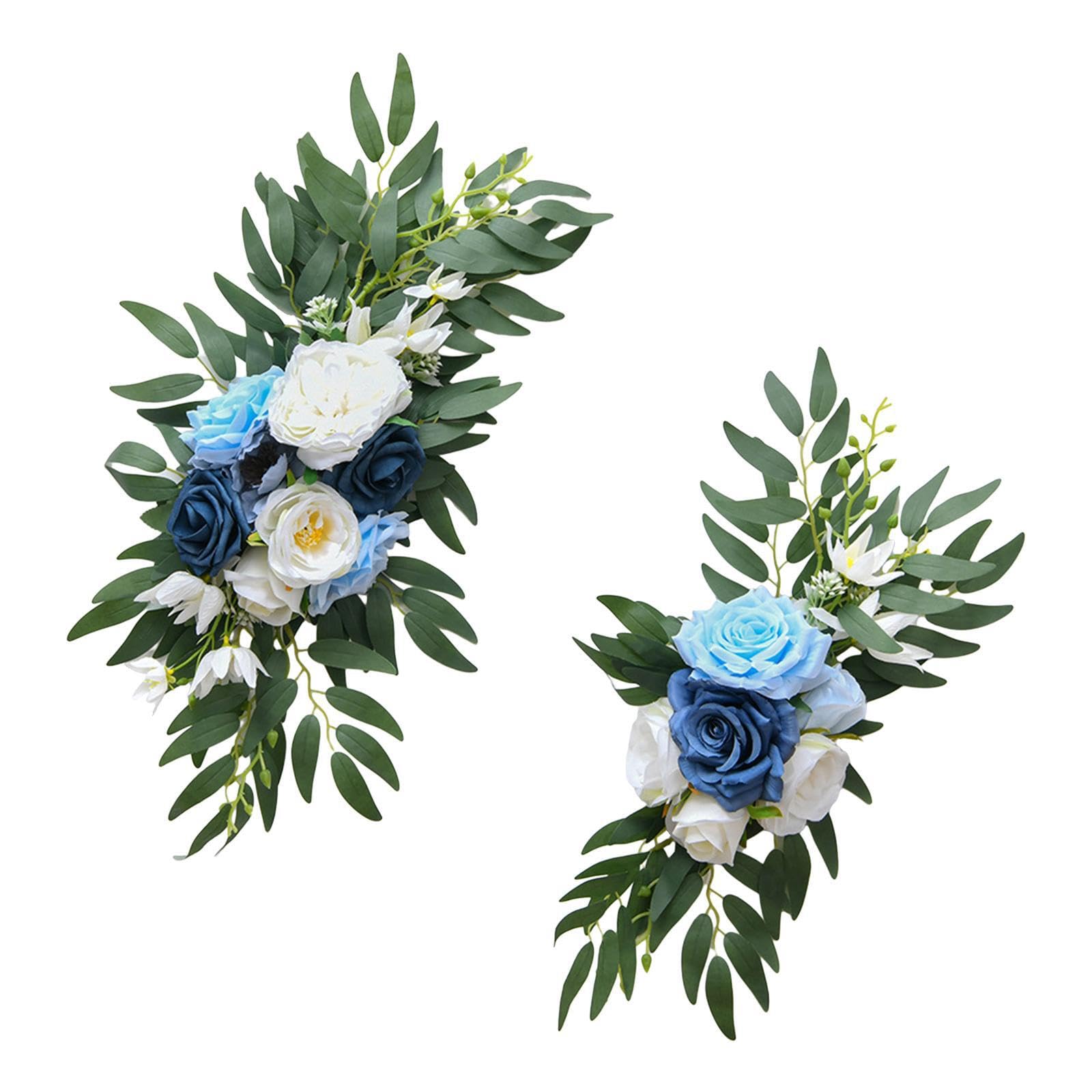 HOIXZCS Unique Wedding Arch Flowers Swag Stand Lifelike Silk Floral Arrangement Essential For Wedding Decorations And Party Backdrops Artificial Floral Swag, BLue