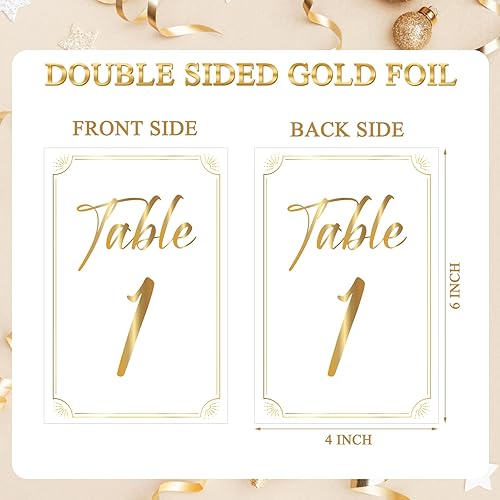 Miniatura 8 de Thenshop 31 juegos de tarjetas de números de mesa con soportes para números de mesa, 1-30 tarjetas de números de mesa, tarjeta de mesa de 2