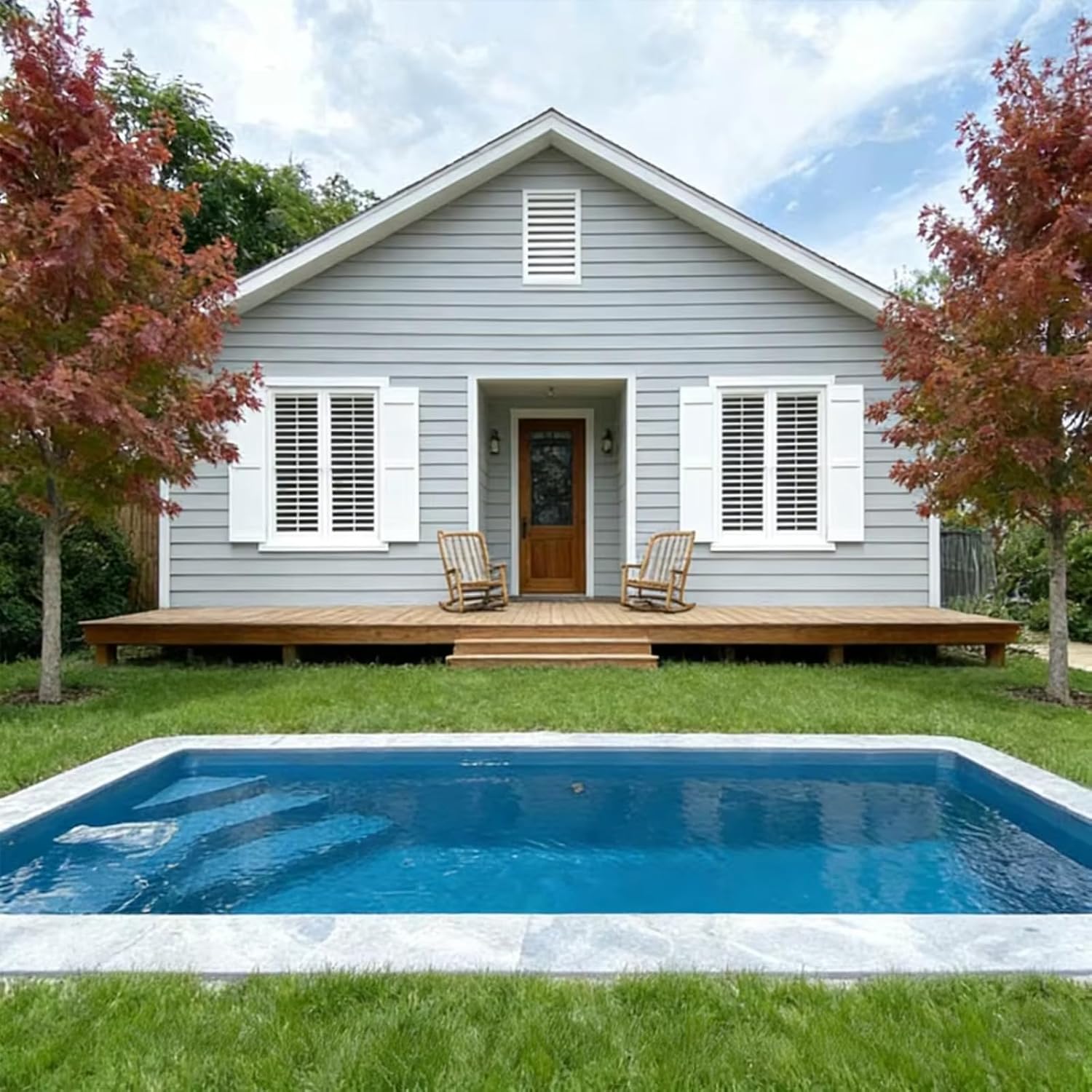 Swimming Pool Above Ground Pool Outdoor Ground Swimming Pools Durable Easy Install Rectangle Shape Family Use