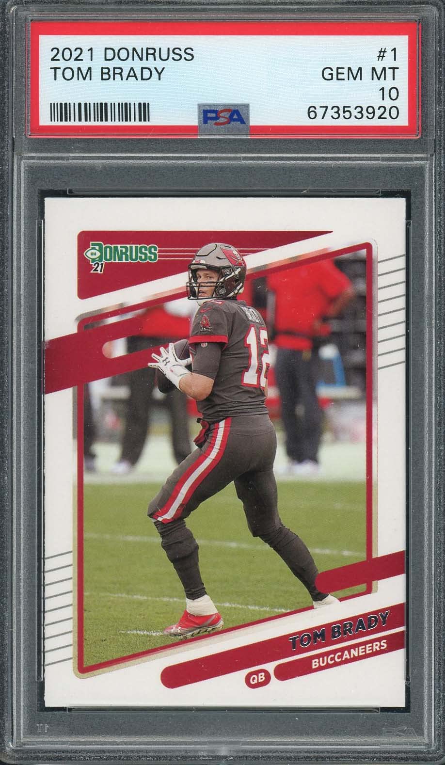 Amazon.com: Tom Brady 2021 Panini Donruss Football Card #1 Graded PSA 10 :  Collectibles & Fine Art