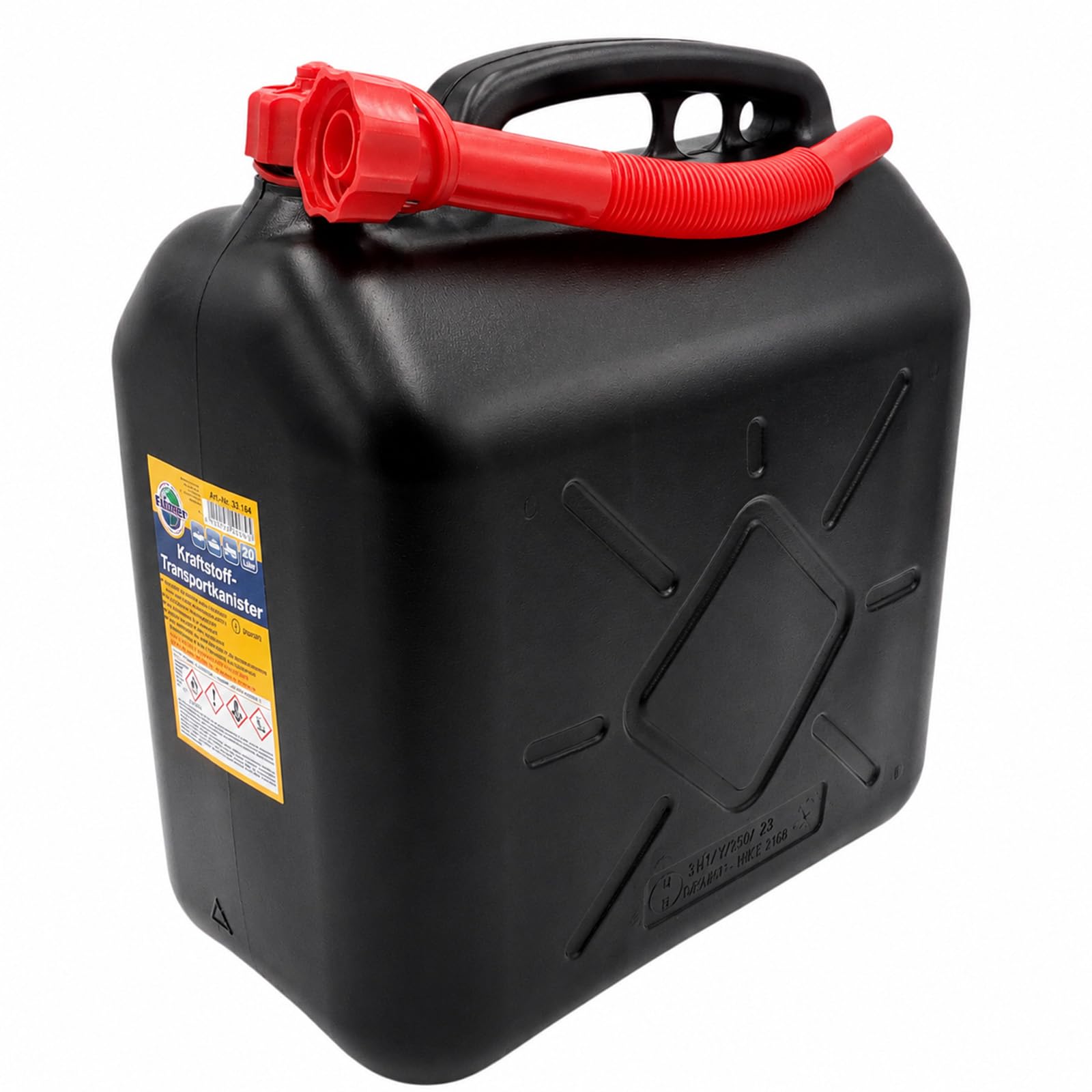 2 taniche per carburante, 20 l, in plastica, colore nero