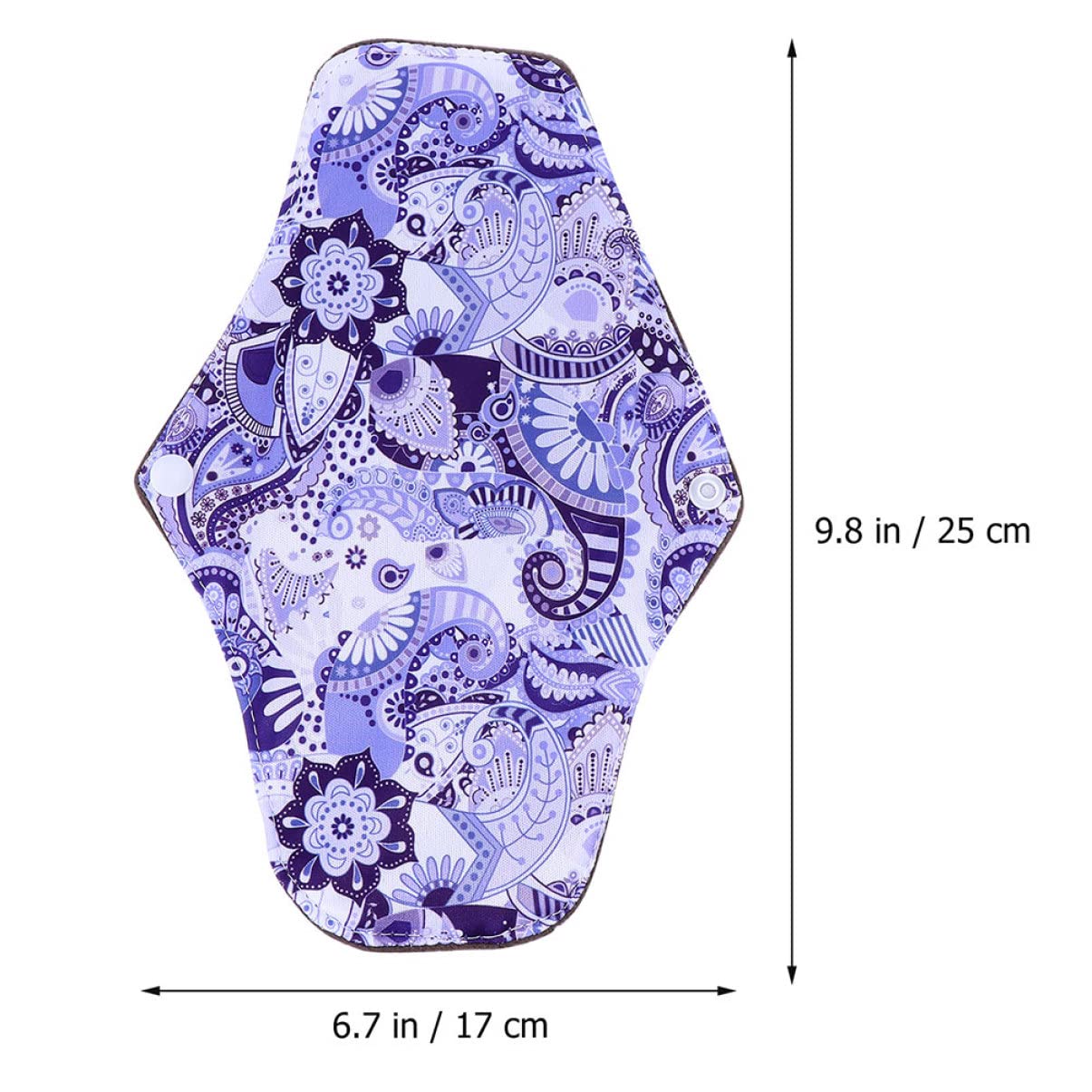 Compresa Menstrual Reutilizable M de Fibra de Carbón 7 Piezas | Alas y Broches de Fijación, Tacto Cómodo para Uso Diario y Ejercicio, Formato Lavable Estilo Aleatorio