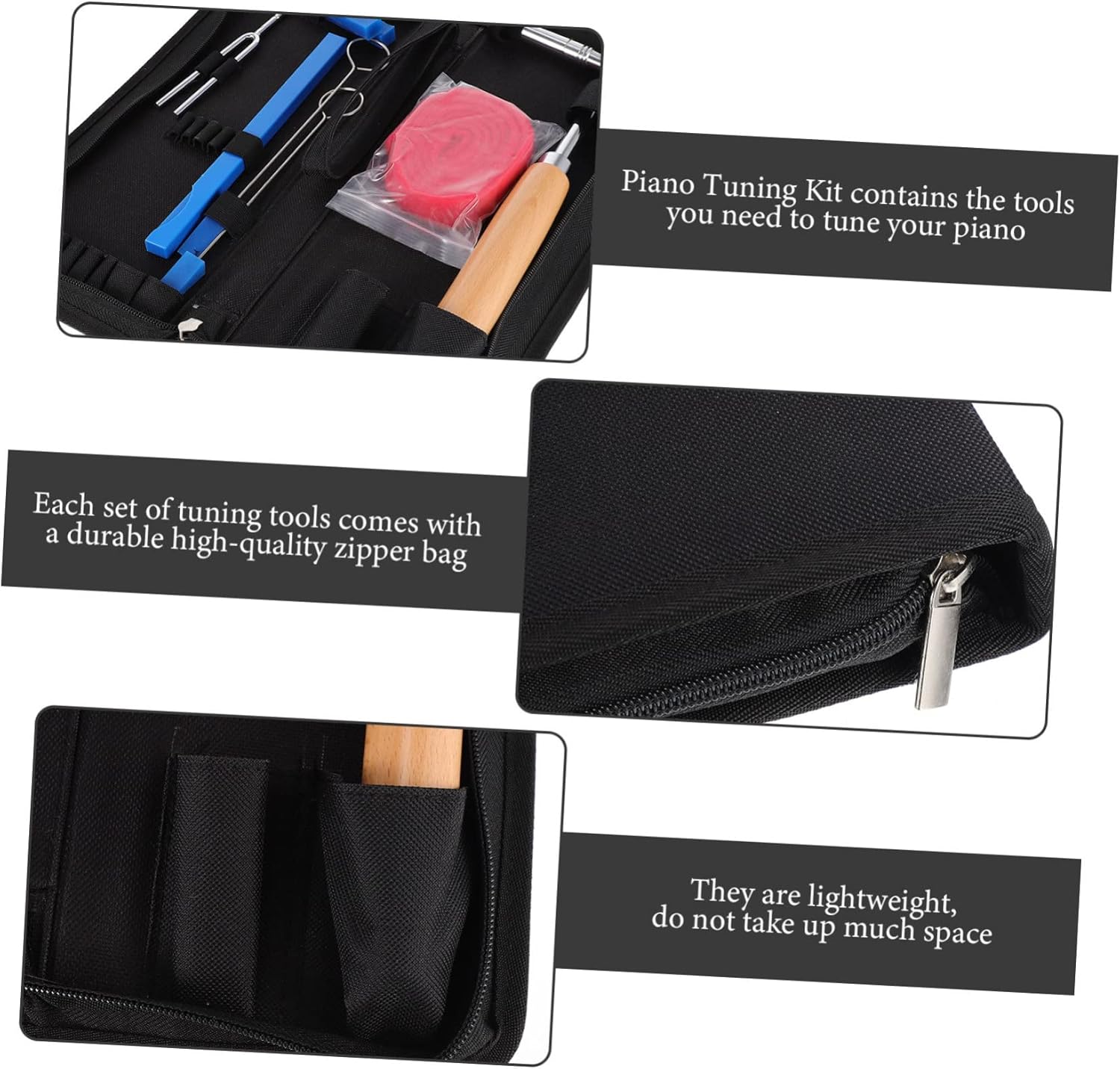 Hemoton Complete Piano Tuning Tuning Rods Mutes Piano Repairing Tools Essential Accessories