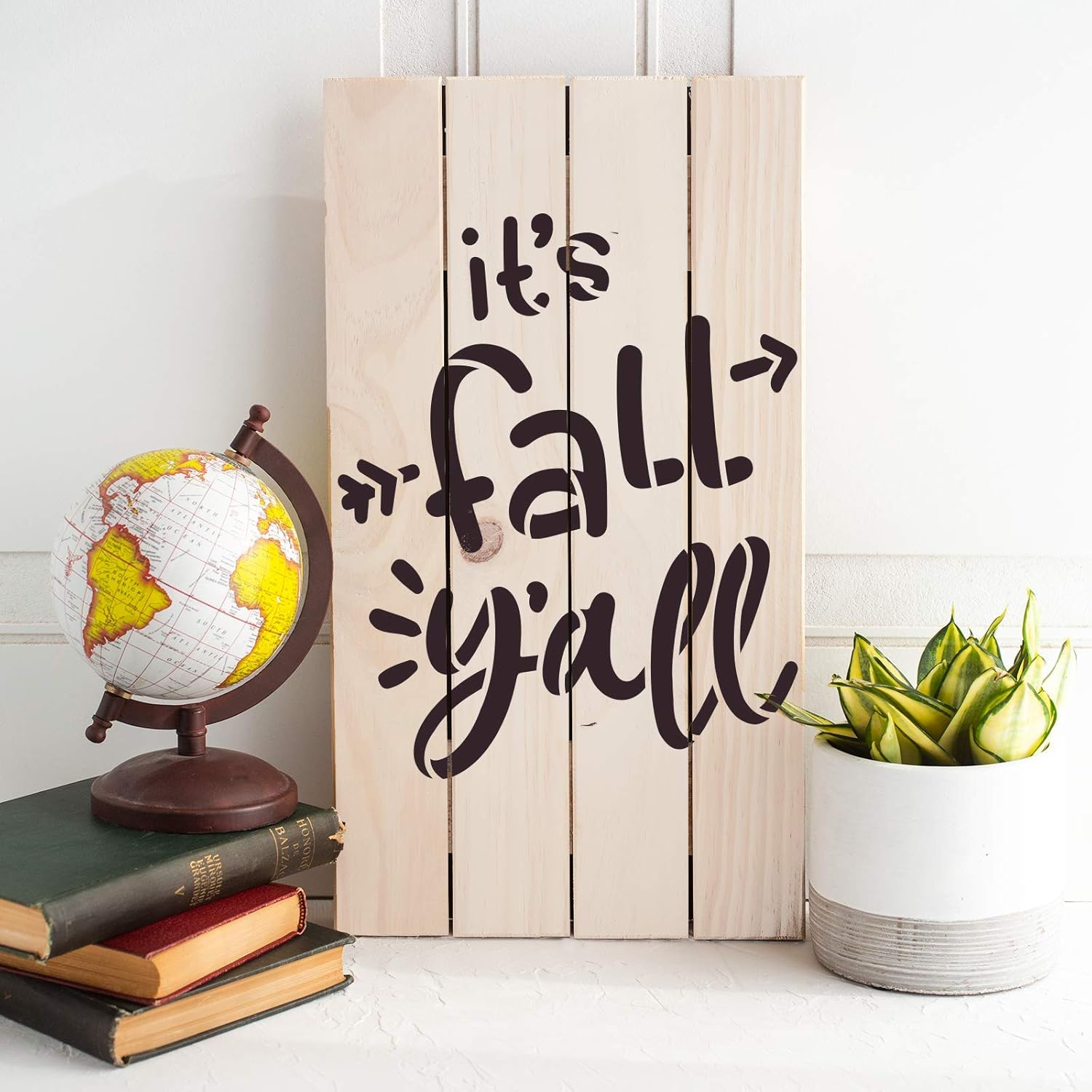 Its Fall Yall Stencil - Cozy Fall Scenes in Art and DIY, Wood Signs