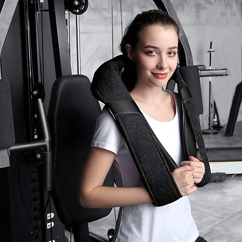 Miniatura 35 de Masajeador Shiatsu de cuello y espalda con calor, masajeador eléctrico de hombro, almohada masajeadora para cuello, espalda, hombros, pies, pierna.