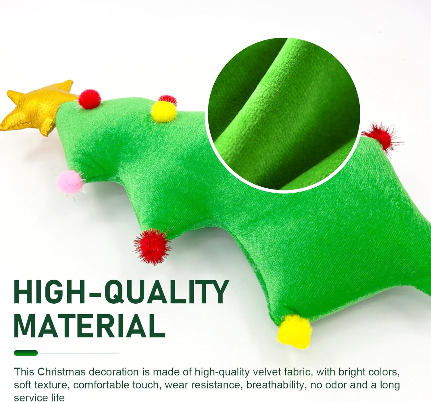 Christmas Car Reindeer Antler Kit, Christmas Tree Antlers & Star Nose for Car Window Roof-Top & Front Grille, Universal Cute Holiday Car Decoration Accessories (Green)