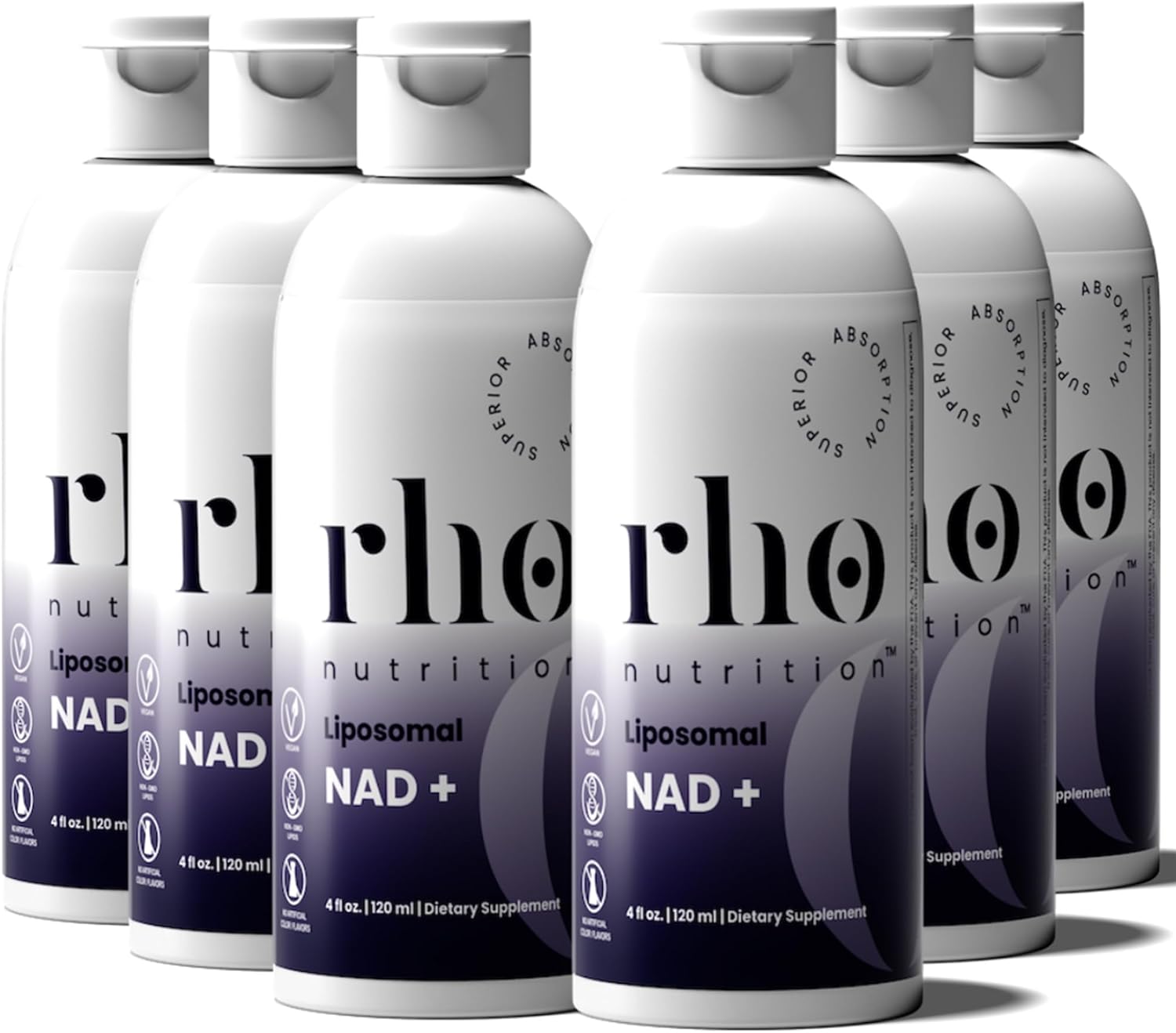Liposomal NAD+  Liquid Supplement Designed to Help Support Absorption  Active Form of NAD+ Helps Support Normal Cellular Health, Healthy Aging, Energy Metabolism & Vitality  6 Pack