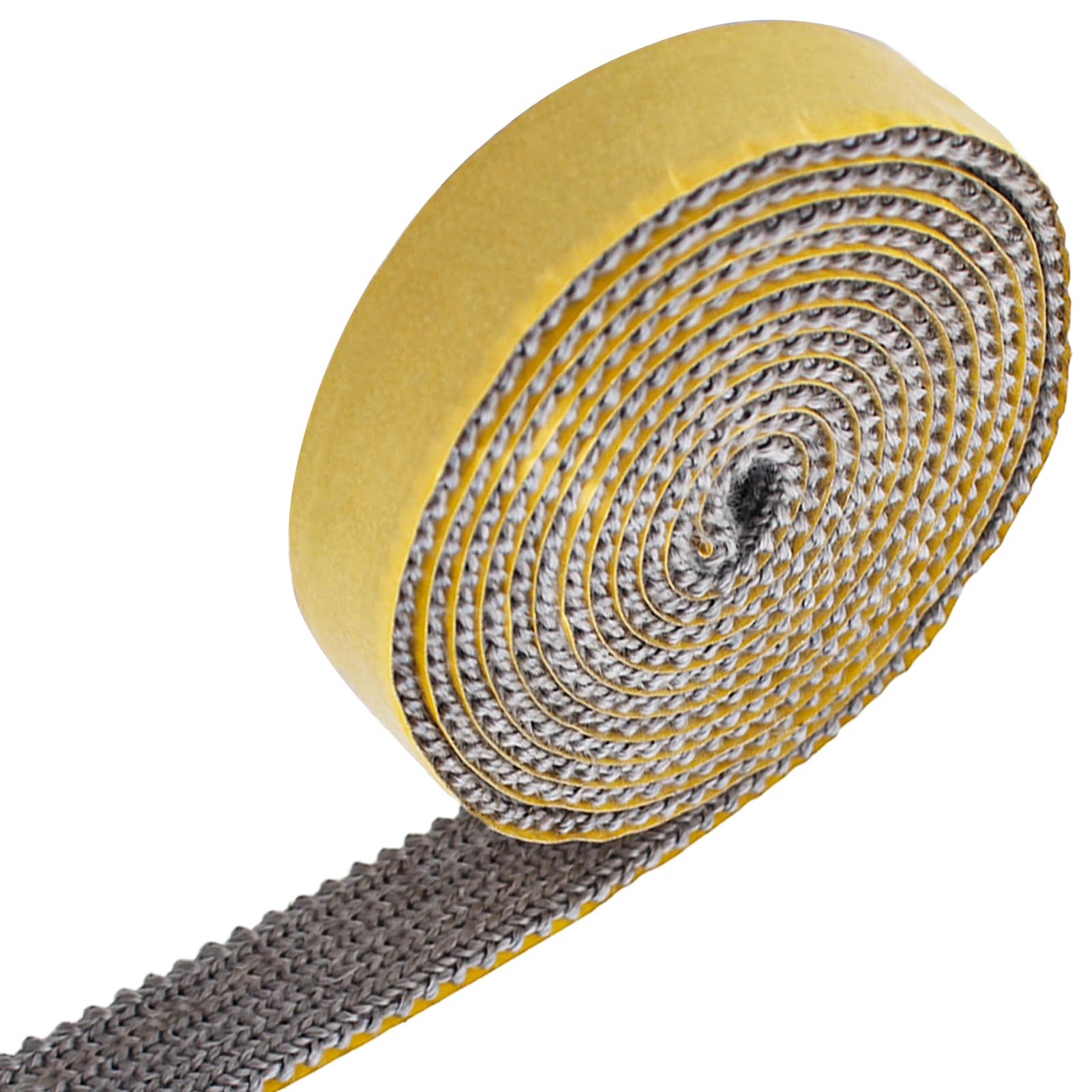 Zjcangliu 15Mm X 2Mm X 2M Stove Rope ,Fire Rope For Wood Burning Stove,Heat-Resistant,Self-Adhesive,For Fireplaces,Chimney Doors,Flue Pipes