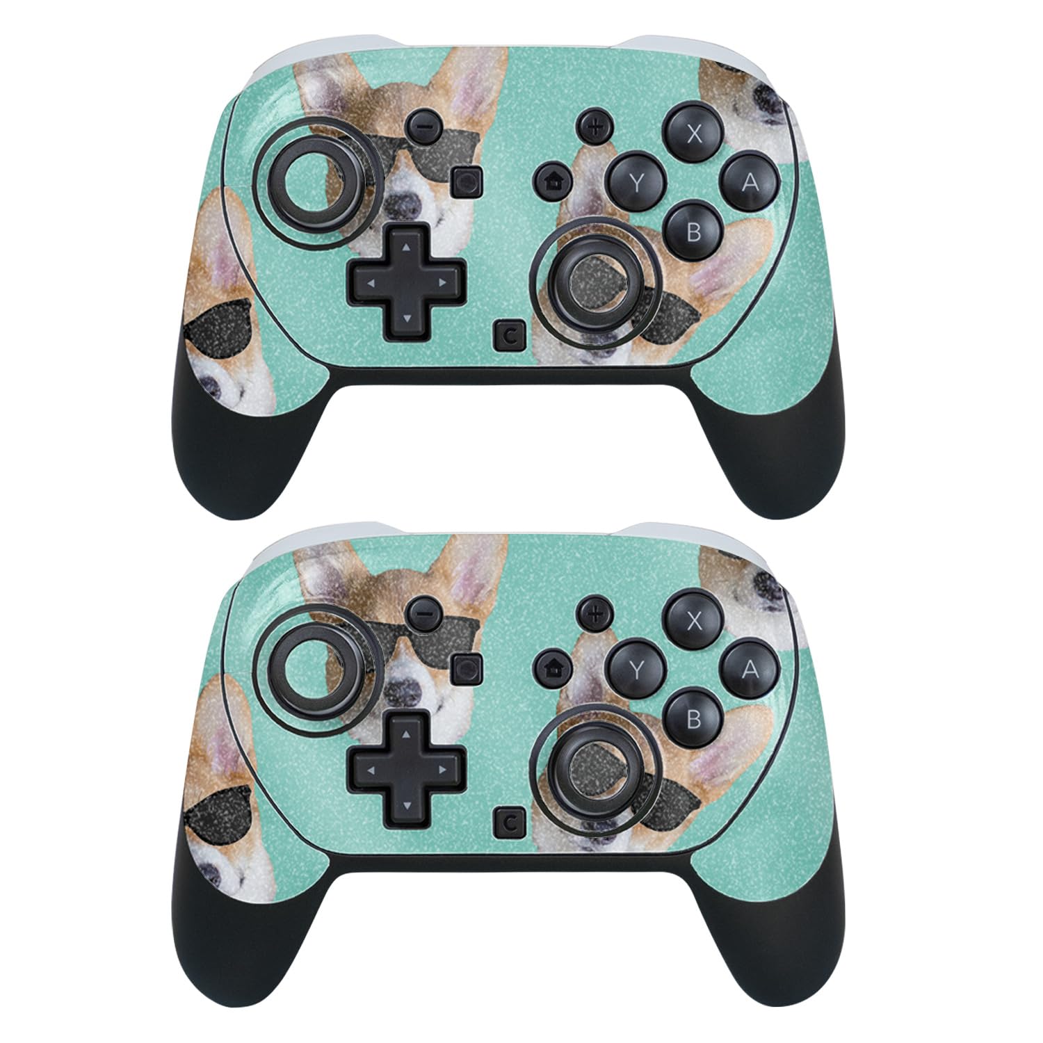 Glossy Glitter Skin Compatible with HP Nintendo Switch 2 Pro Controller 2 Pack - Cool Corgi - Premium