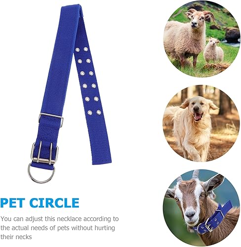 Miniatura 8 de DOITOOL Collar de vaca de nailon grueso con hebilla de metal y anillo de metal con hebilla de metal para caballo, oveja, ganado, perro, camello